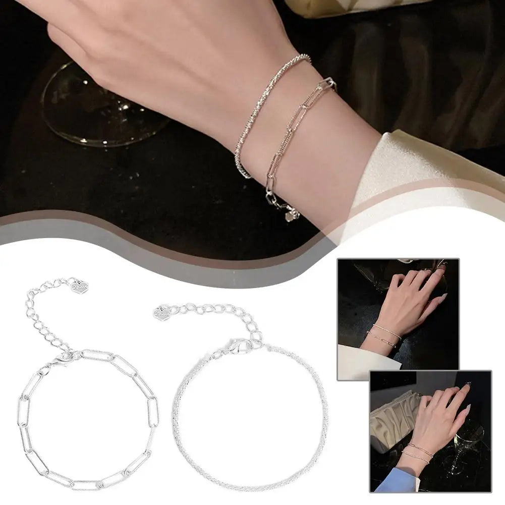 Chain Bracelet Delicate Trendy Fancy Hand Ornament Exquisite Chain Bracelet With Captivating Shine Dazzling Hand Ornament Unique