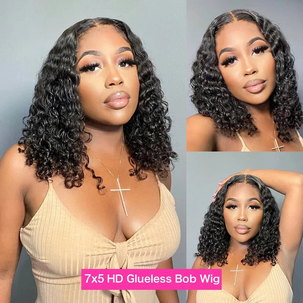 Curly Bob Wig Lace Wigs