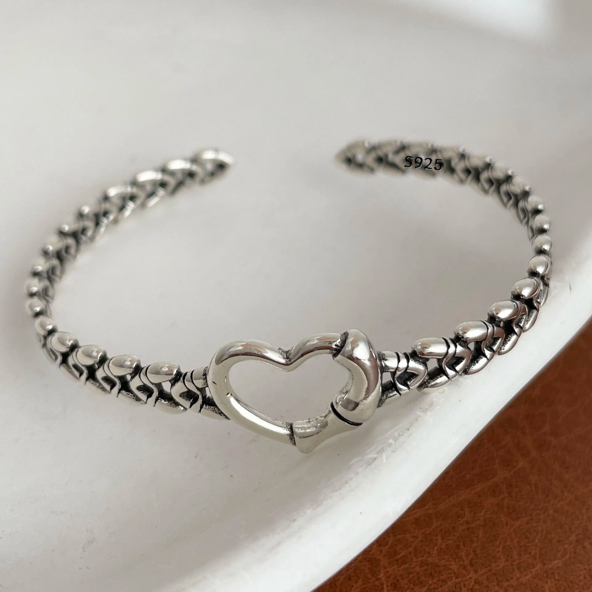 100% Solid 925 Sterling Silver Metal Bracelet