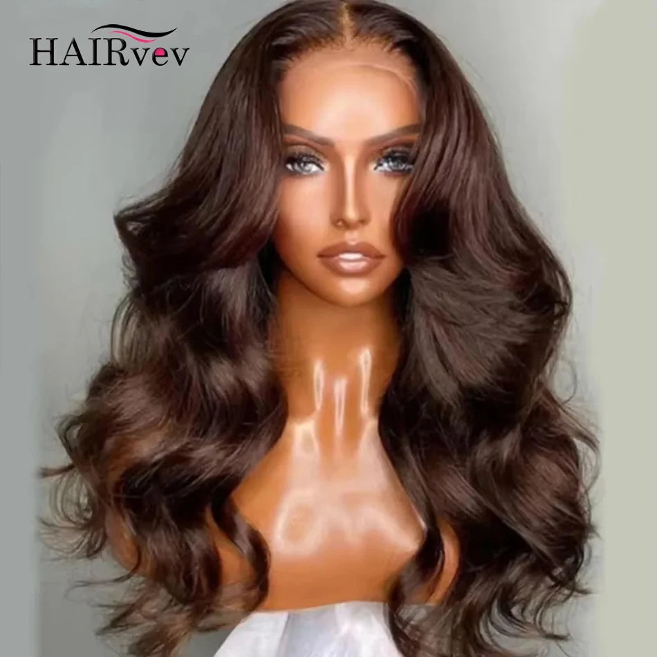 13x6 HD Lace Frontal Wigs Dark Brown
