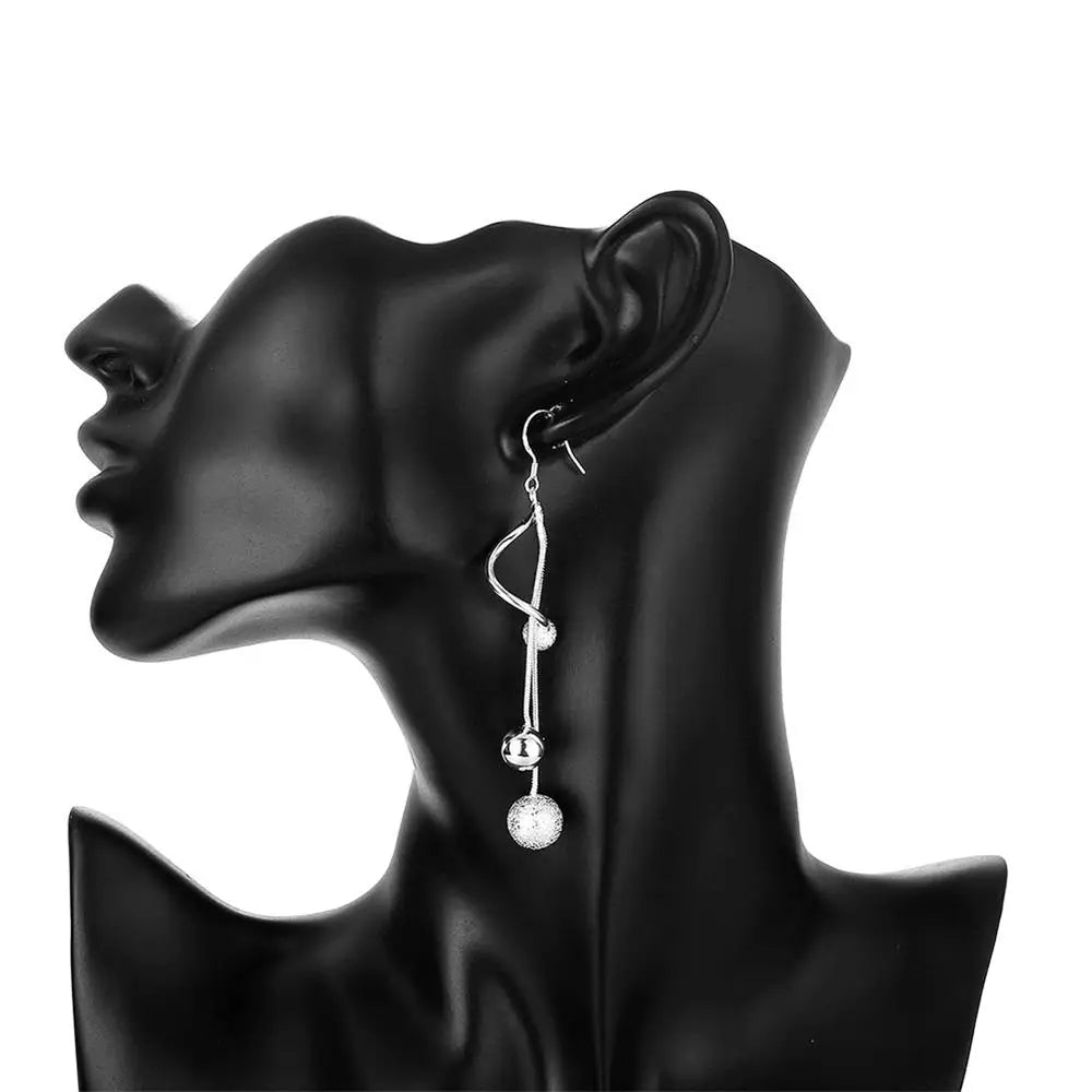 Beads long earrings