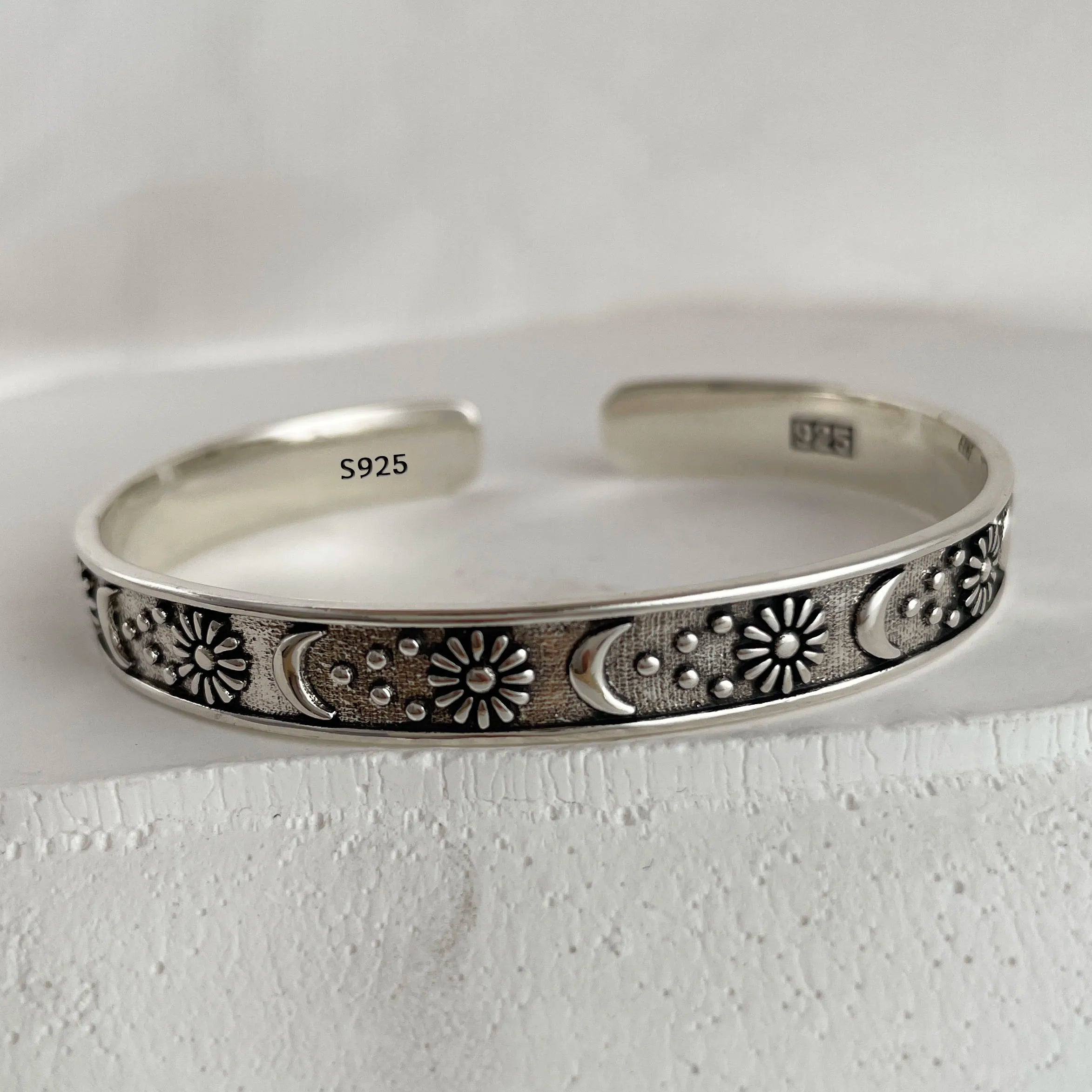 100% Solid 925 Sterling Silver Metal Bracelet