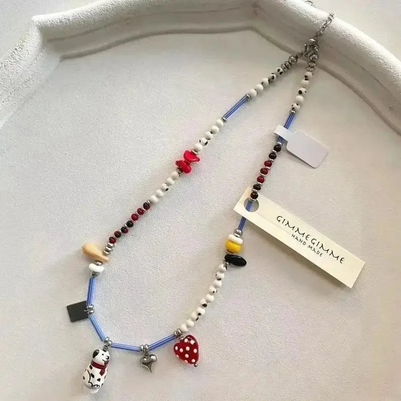 Black and White Beaded Dalmatian