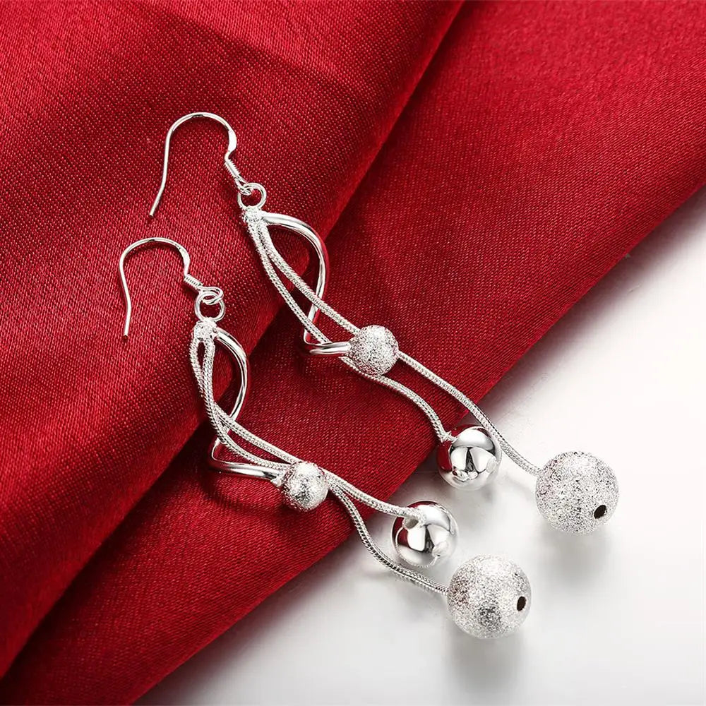 Beads long earrings