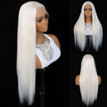White Synthetic Lace Front Wig