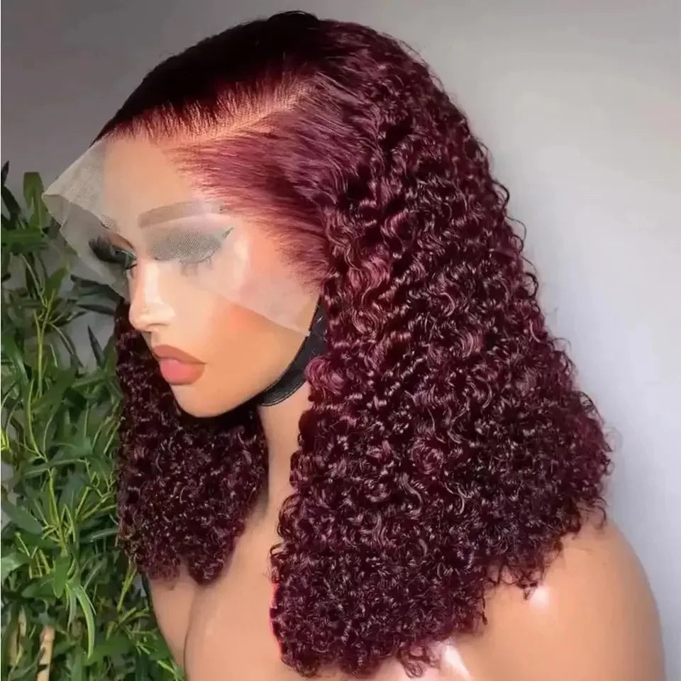 Burgundy Color Short Bob