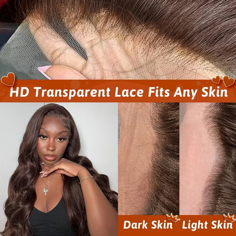 Body Wave Transparent Lace Front Wigs