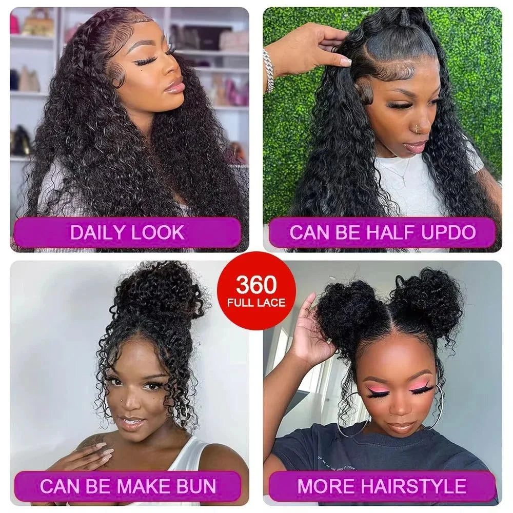 22 Inch Deep Wave Lace Front Wigs