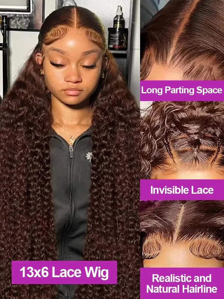 Brown Deep Wave Frontal Wig