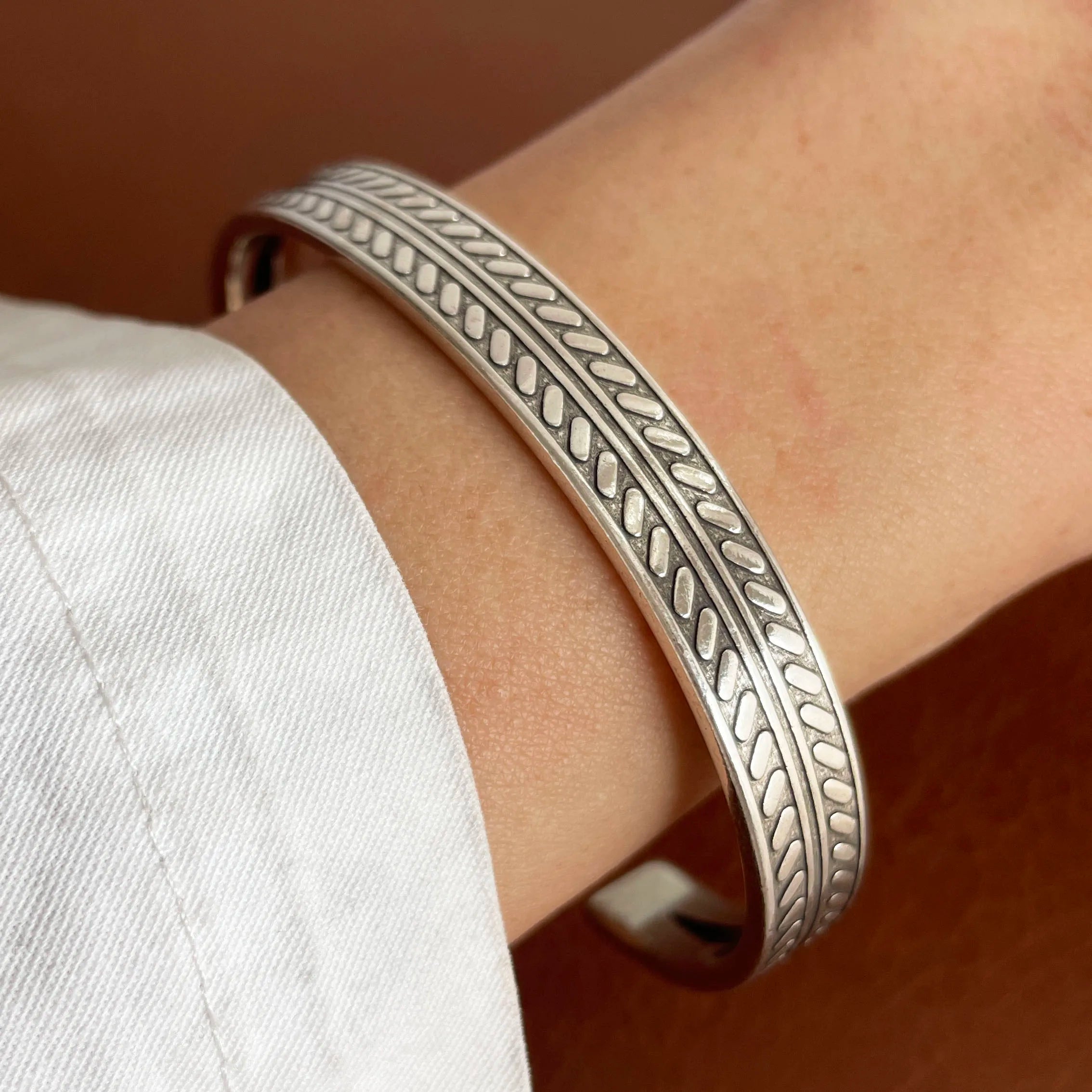 100% Solid 925 Sterling Silver Metal Bracelet