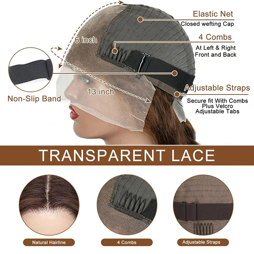 Body Wave Transparent Lace Front Wigs