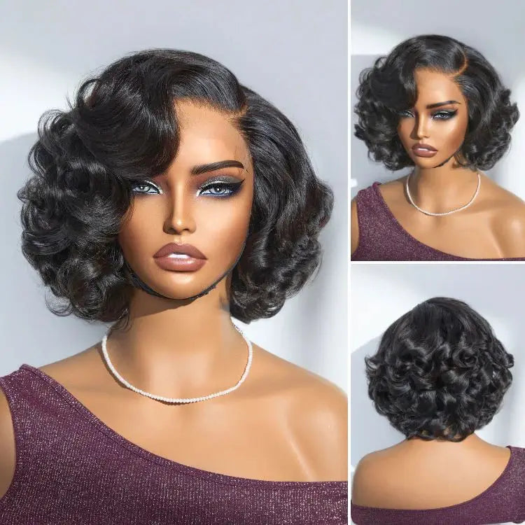 Egg Curly Bob Human Hair Wigs