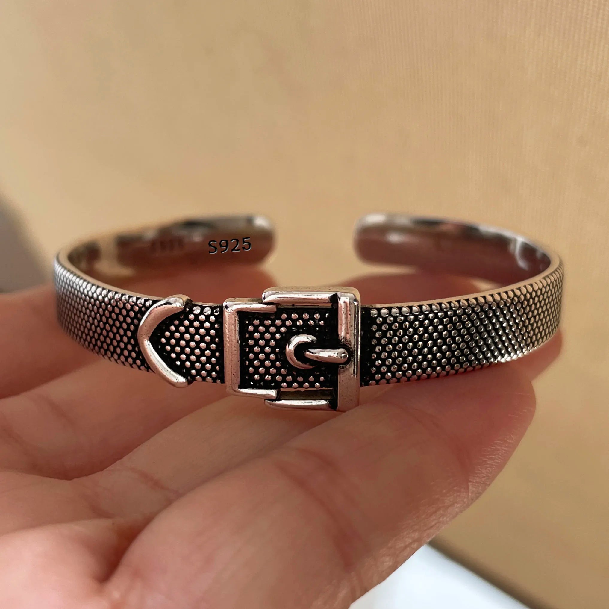 100% Solid 925 Sterling Silver Metal Bracelet