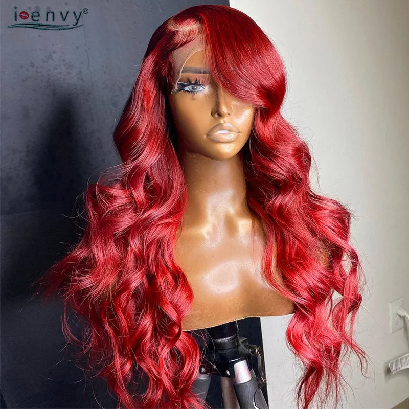 Red Wine Curly Lace Wig