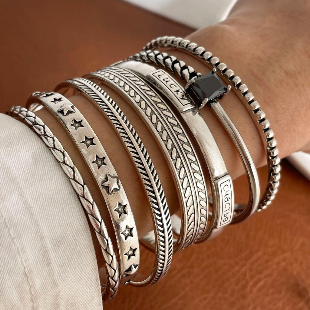 100% Solid 925 Sterling Silver Metal Bracelet