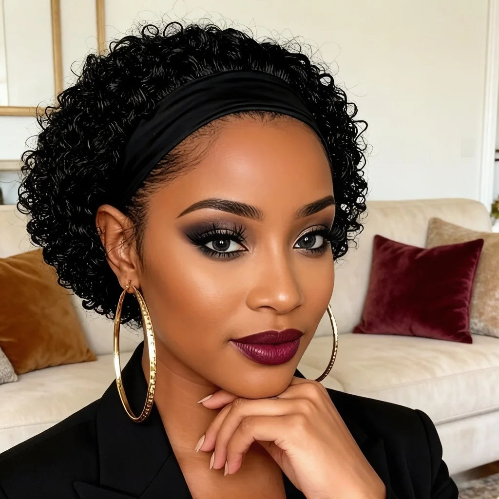 Headband Human Hair Wig