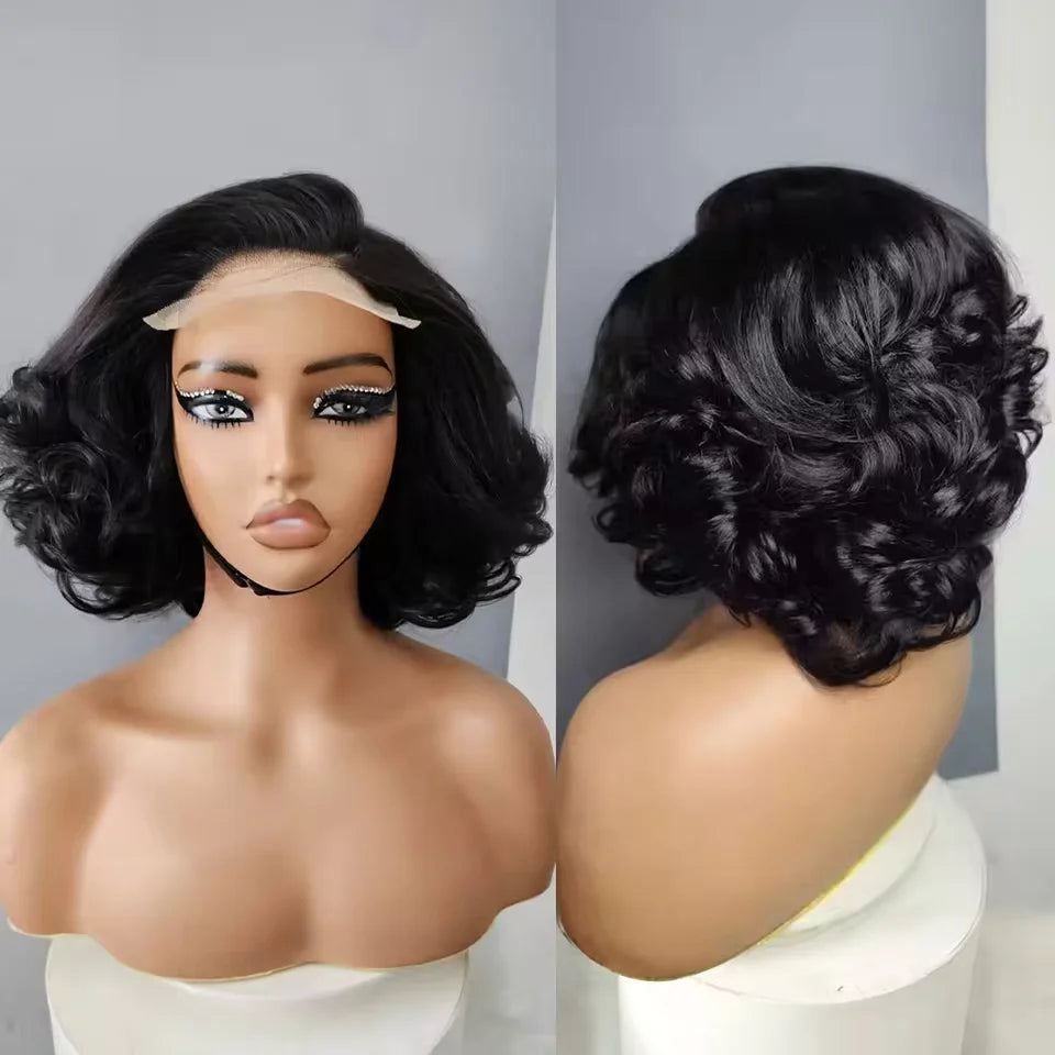 Egg Curly Bob Human Hair Wigs