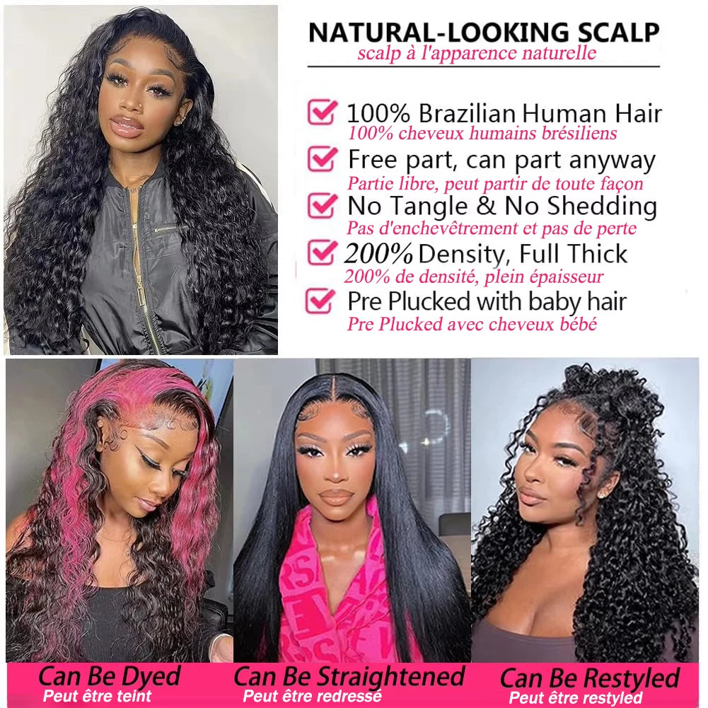 Hair Deep Wave Frontal Wig