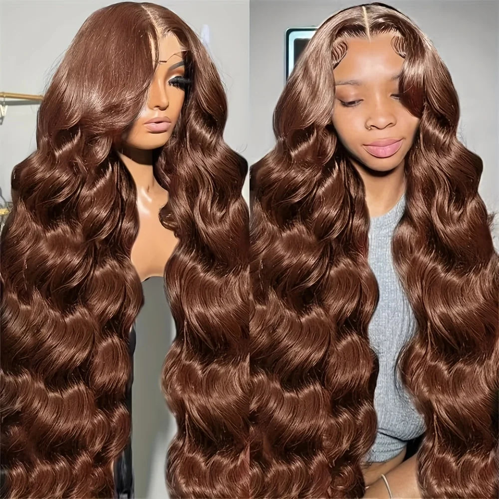 Chocolate Brown Body Wave Lace Front Wig s