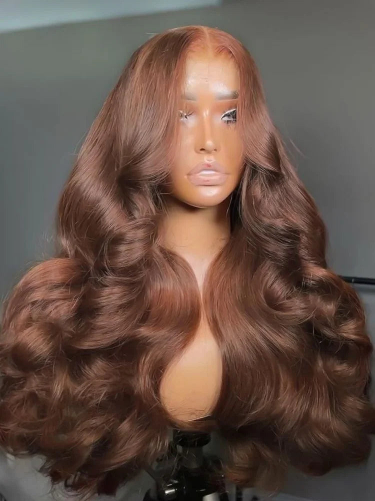 Chocolate Brown HD Lace Front Wigs