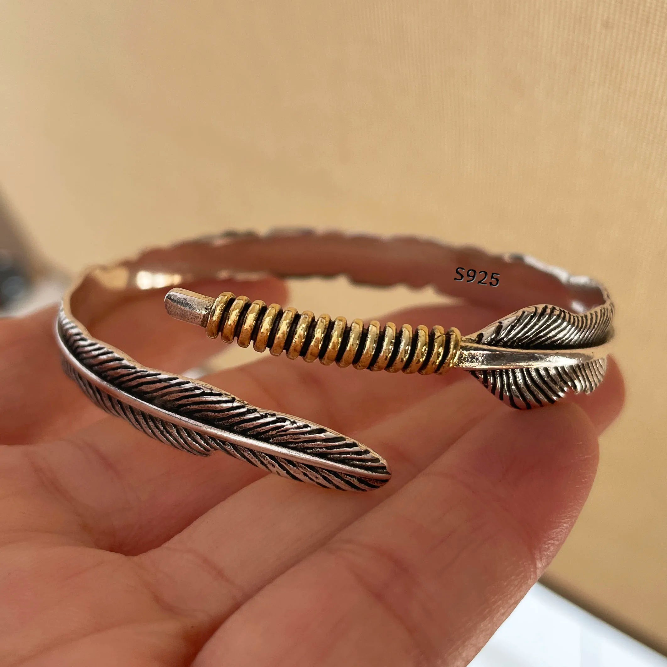 100% Solid 925 Sterling Silver Metal Bracelet