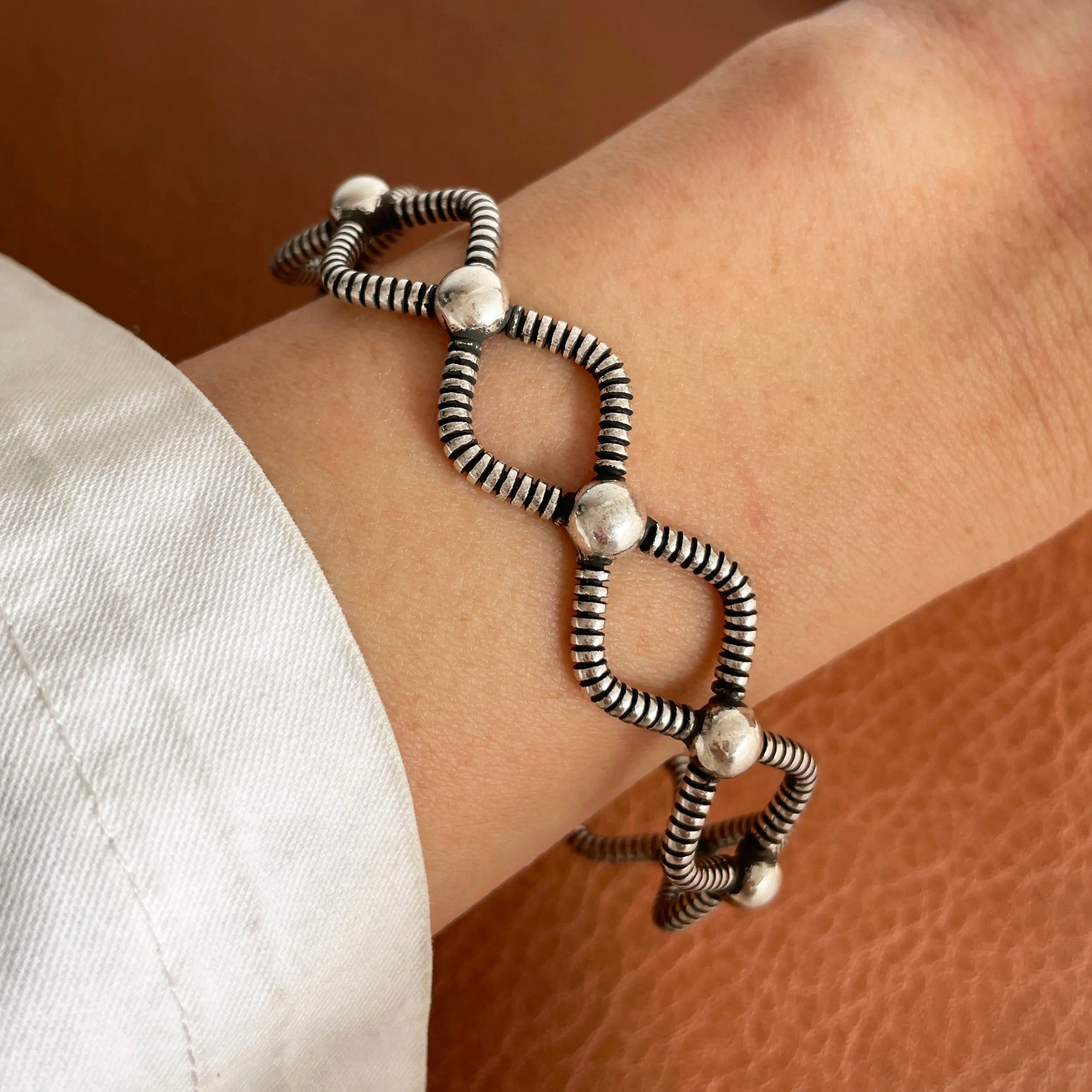 100% Solid 925 Sterling Silver Metal Bracelet