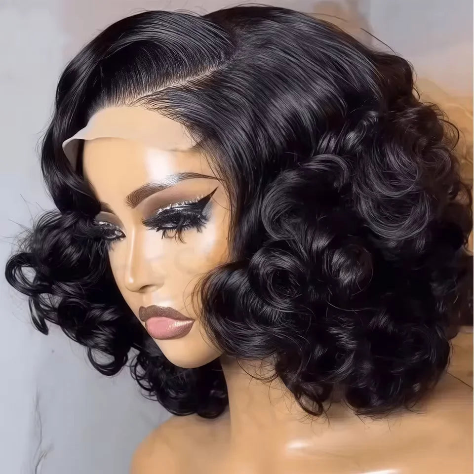 Egg Curly Bob Human Hair Wigs
