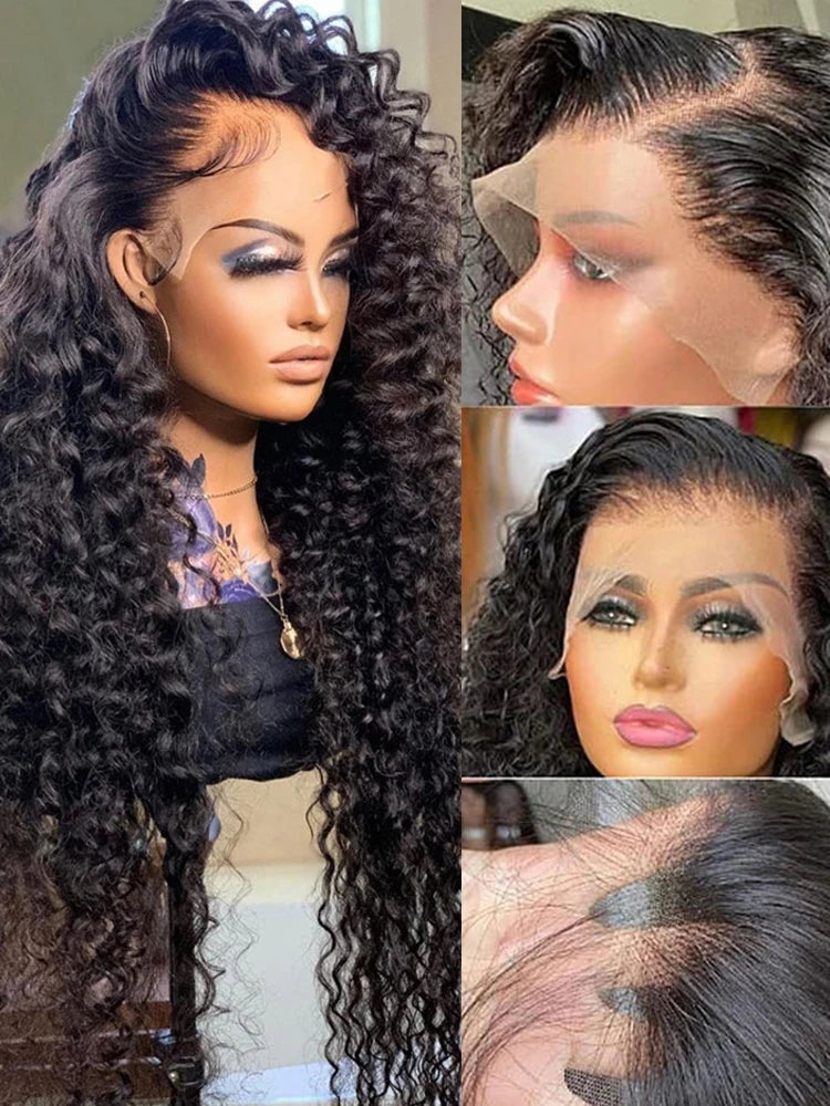 30 40 Inch Deep Wave Lace Front Wig