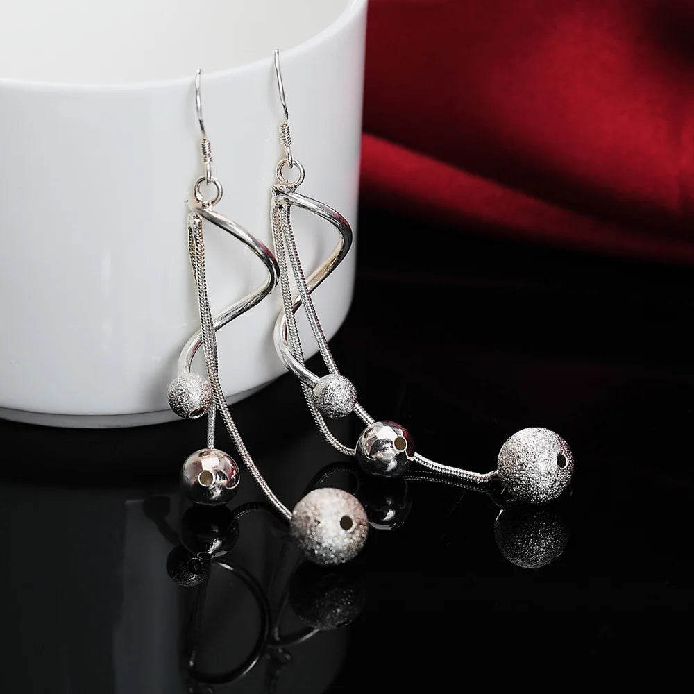Beads long earrings