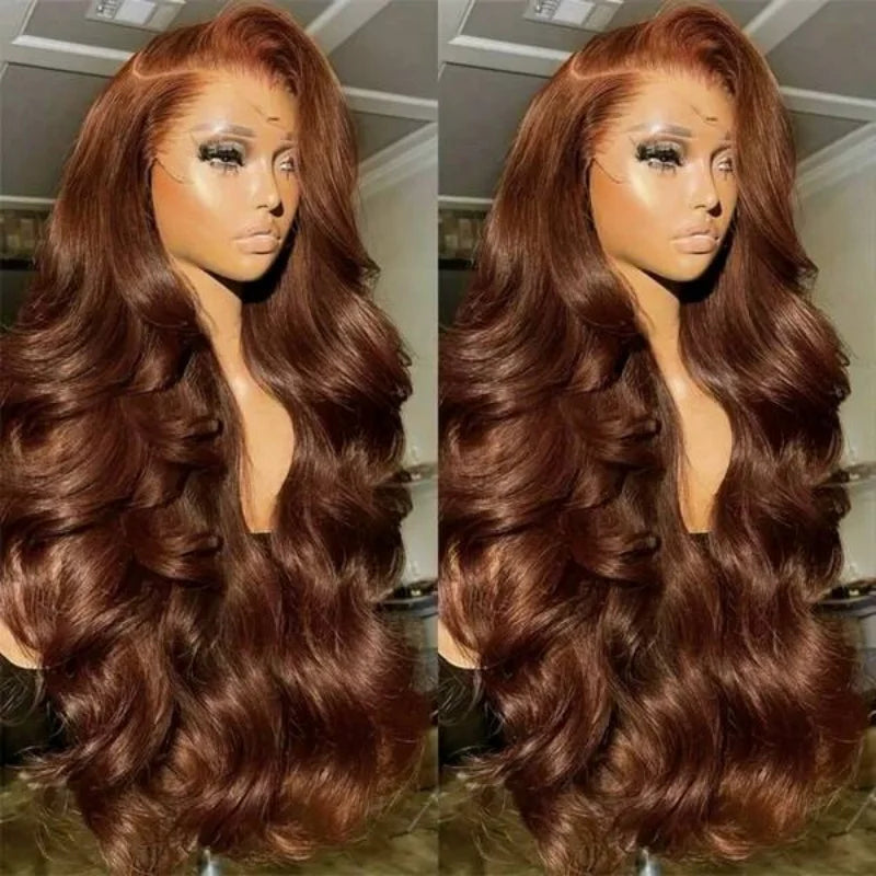 Chocolate Brown HD Lace Front Wigs