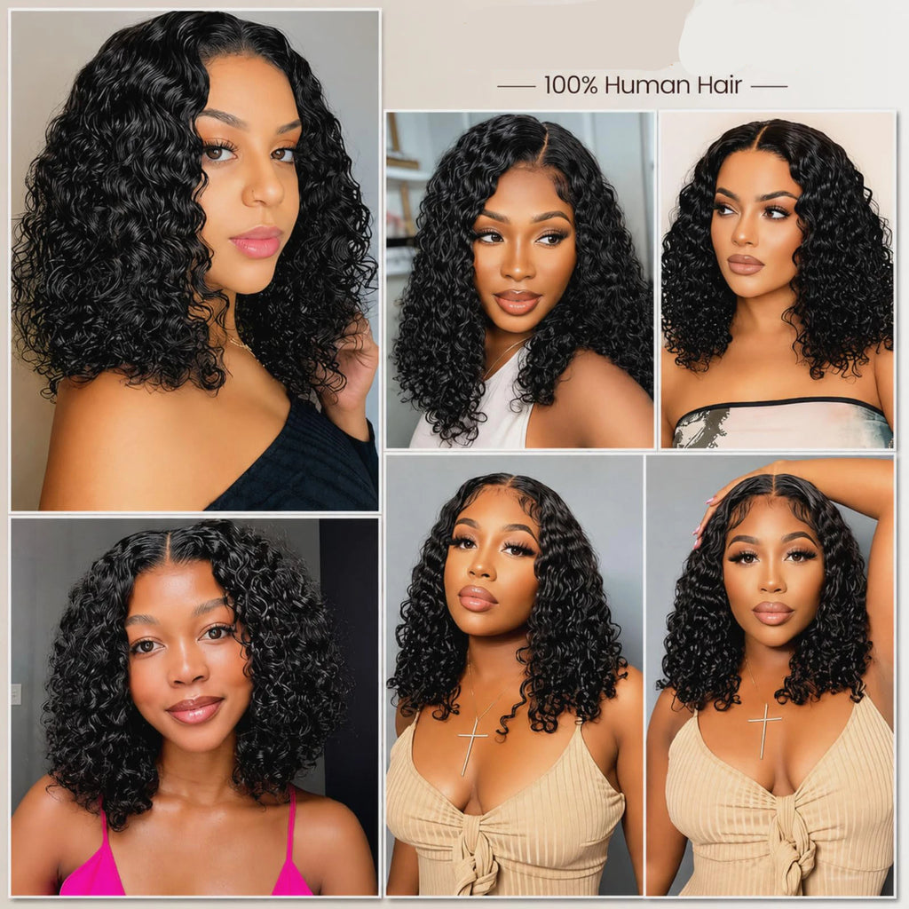 Deep Wave Bob Wig Human Hair