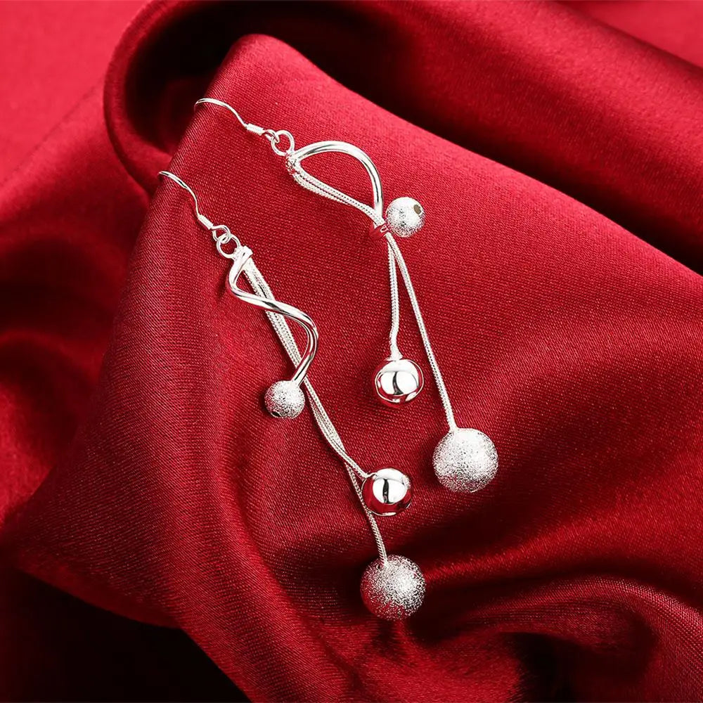 Beads long earrings