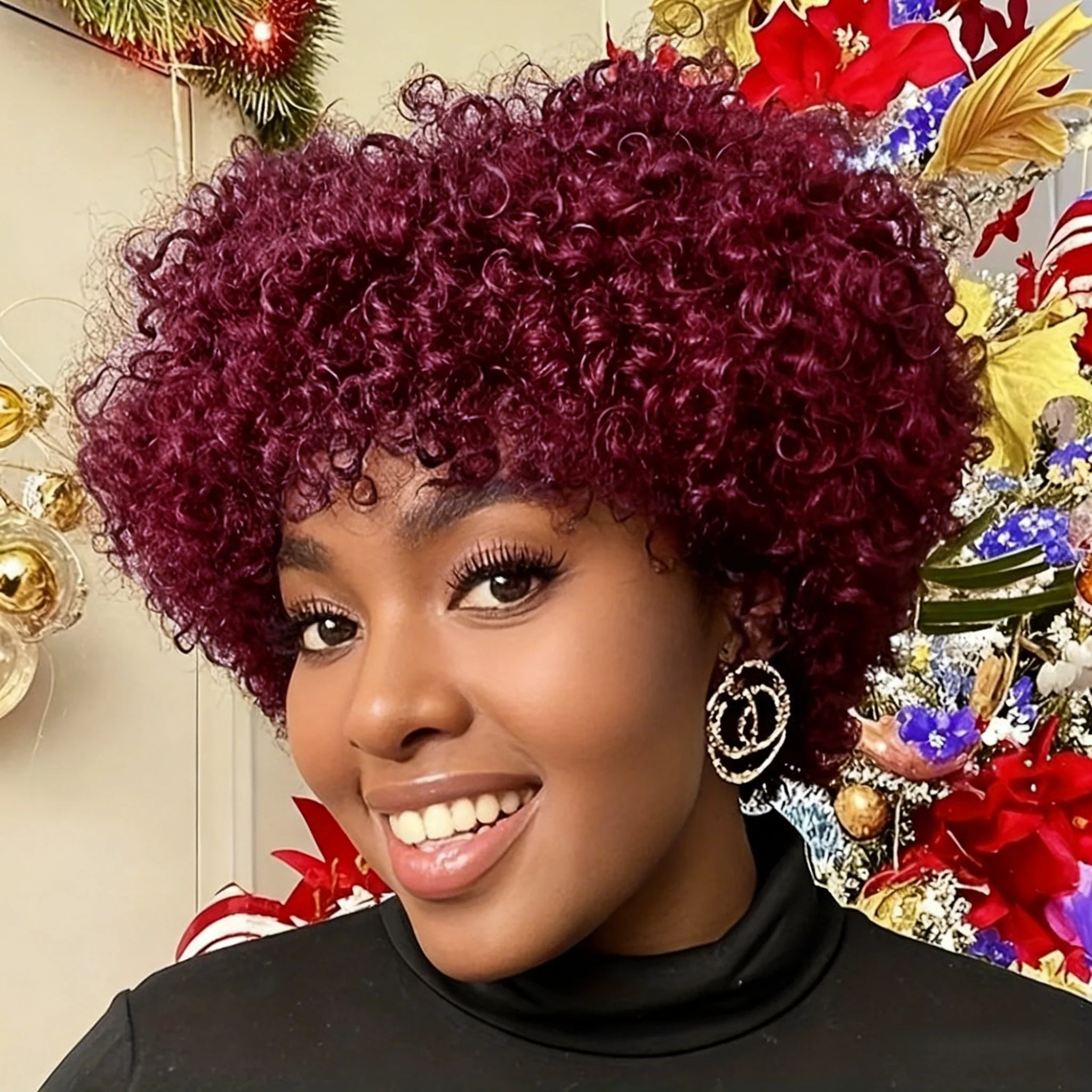 Human Hair Wig Natural Afro Kinky Curly