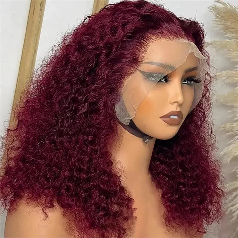 Burgundy Color Short Bob