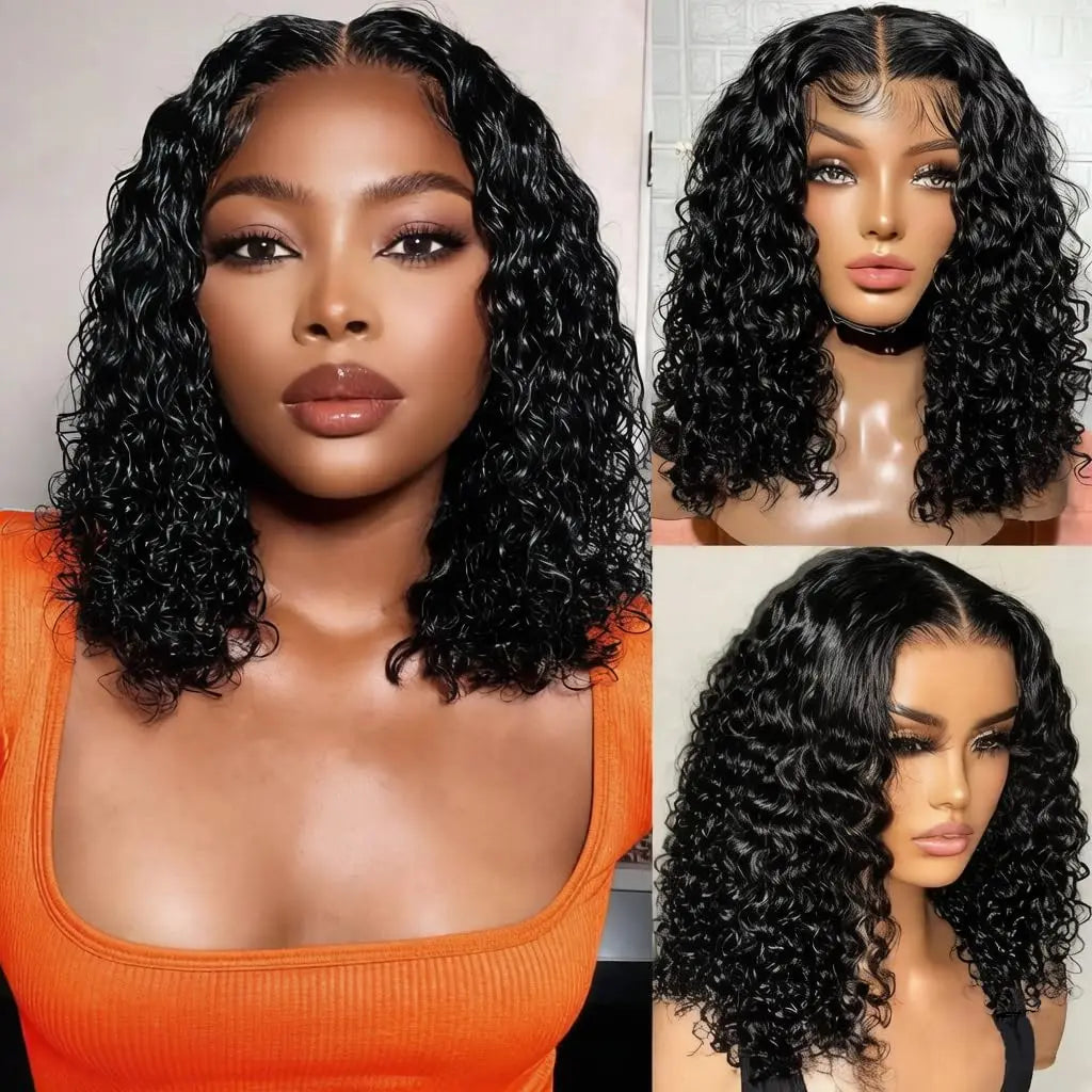 Deep Wave Bob Wig Human Hair