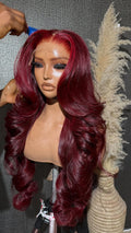 Red Burgundy Color Loose Wave