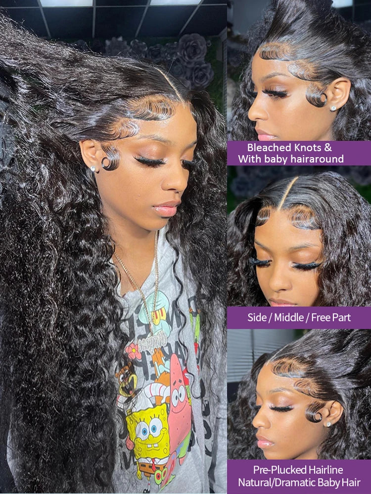 30 40 Inch Deep Wave Lace Front Wig