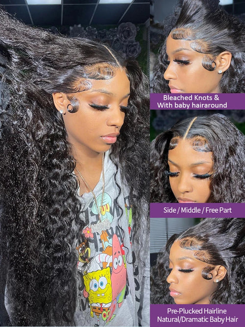 30 40 Inch Deep Wave Lace Front Wig
