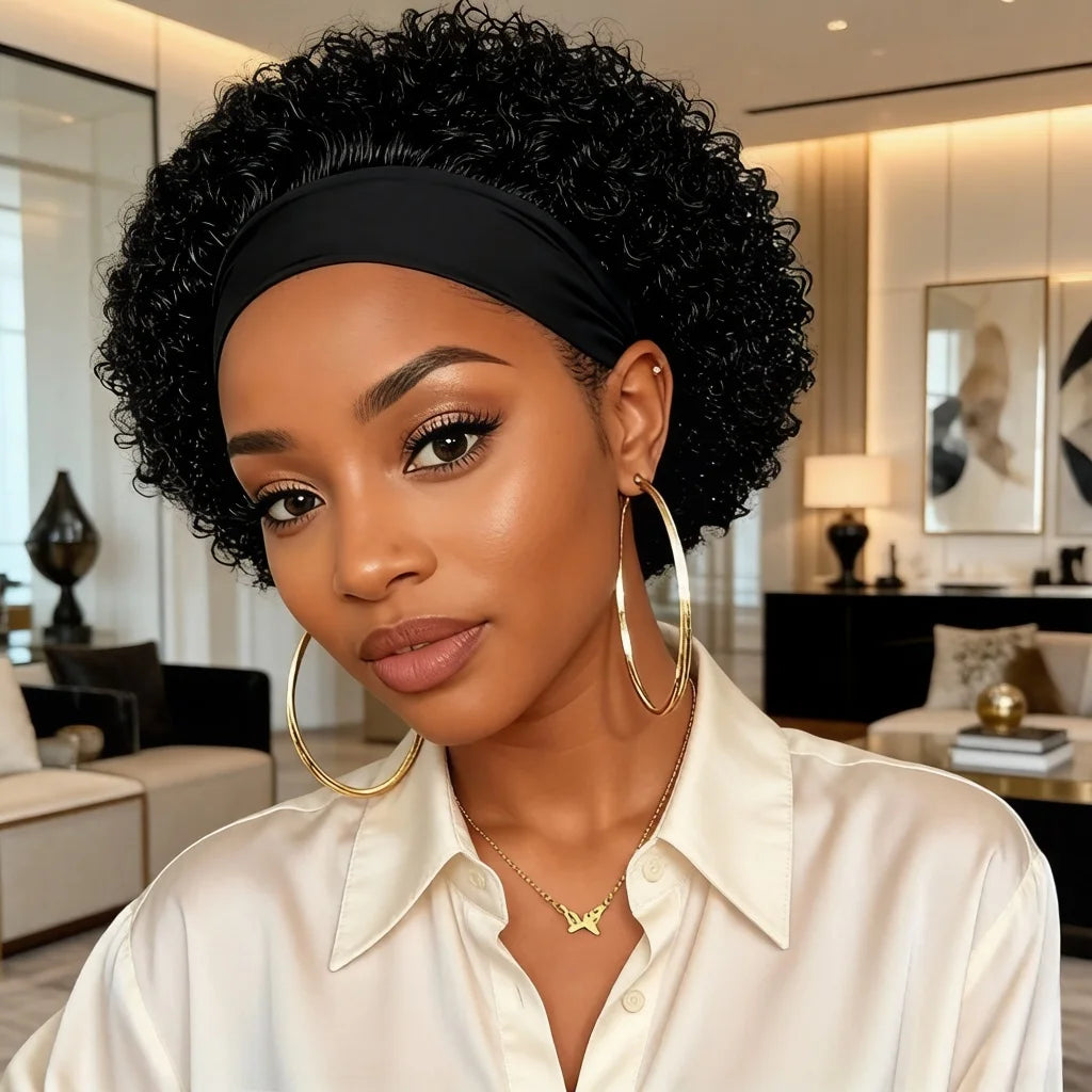 Headband Human Hair Wig