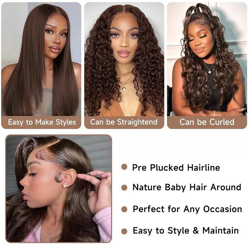 Body Wave Transparent Lace Front Wigs