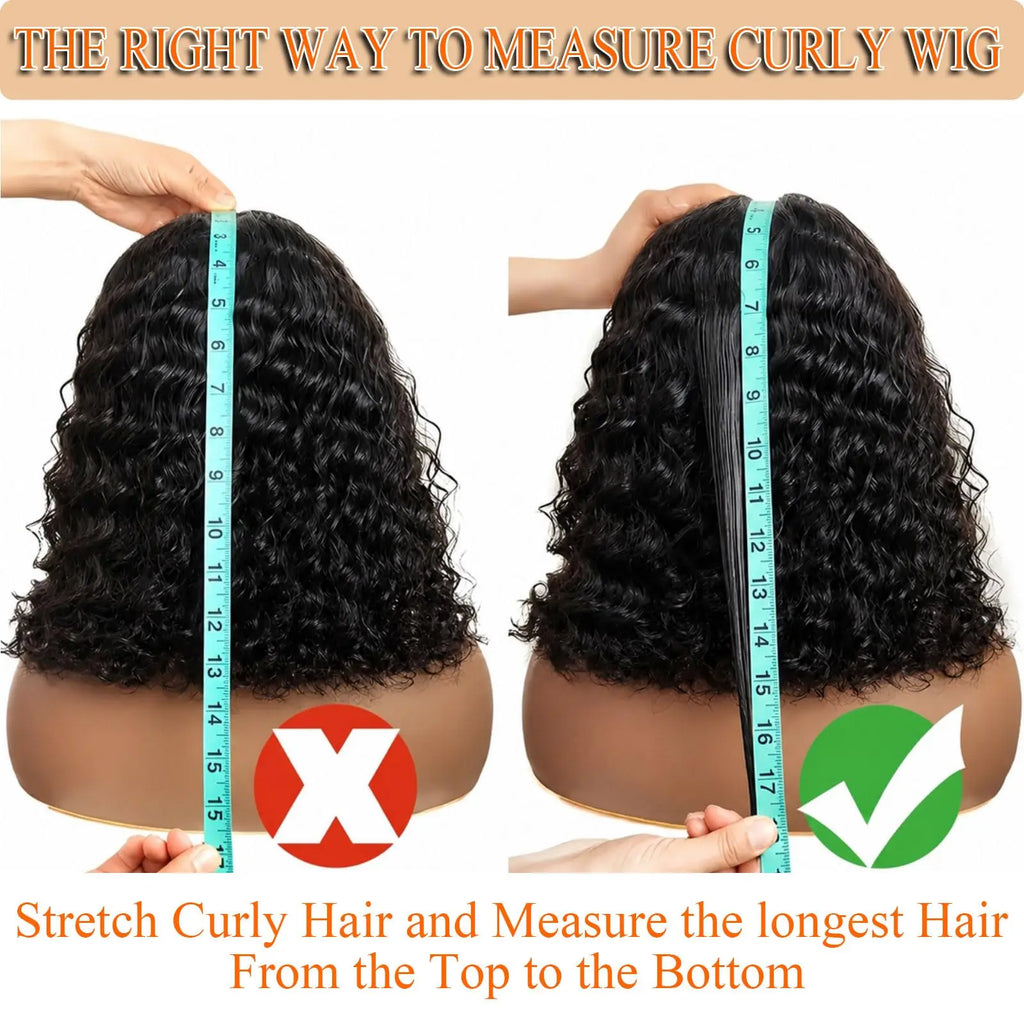 Deep Wave Bob Wig Human Hair