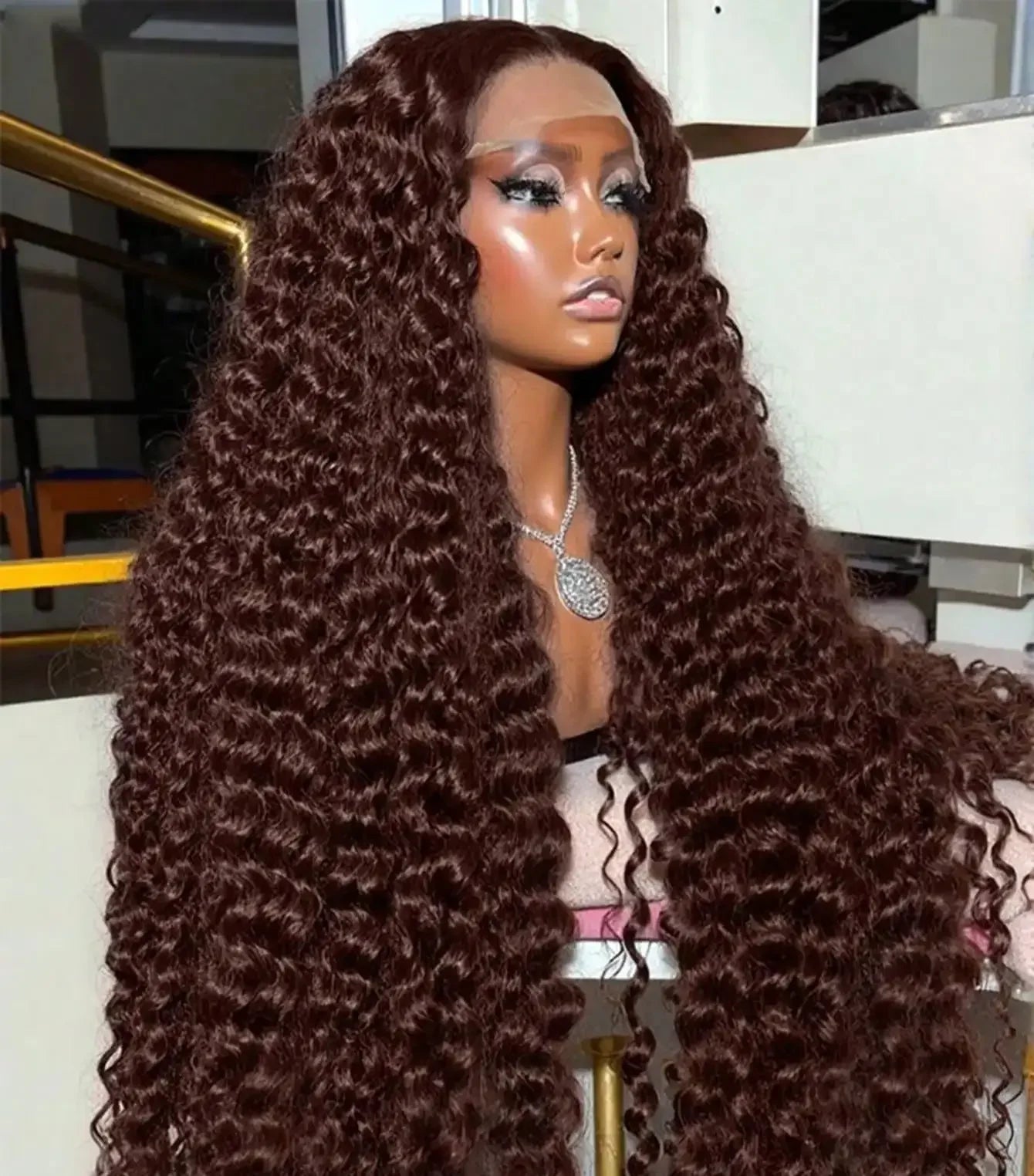 Brown Deep Wave Frontal Wig